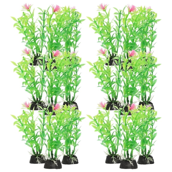 NIAIZEK 20Pcs Fish Tank Decoration Tree Simulated Aquatic Plants Plastic Green Underwater Decoration
