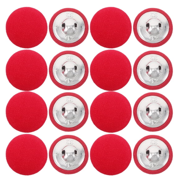 NIAIZEK 20Pcs Red Fabric Covered Sewing Buttons for Coats Jackets Shirts Replacement Set