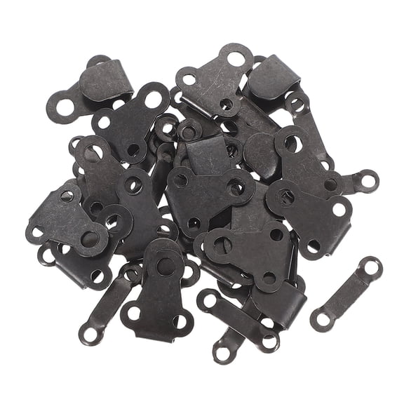 NIAIZEK 20-Pack Dark Grey Metal Hook and Eye Fasteners for Sewing Clothes, Trousers, , and Garments