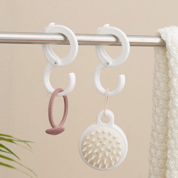 NIAIZEK 20-Pack White Small Plastic S Hooks for Hanging Coats, Hats, Keys, and Household Items, and Versatile Design