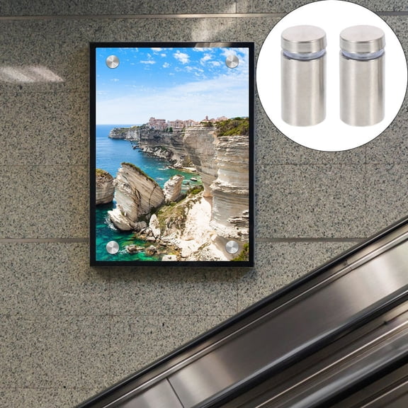 NIAIZEK 20Pcs Picture Frame Standoff Screws Easy Install Stainless Steel Material