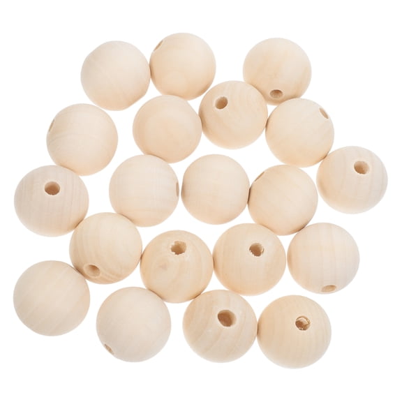 NIAIZEK 20 Pieces Unfinished Wooden Beads with Large Holes for Macrame, Jewelry Making, Crafts and Projects