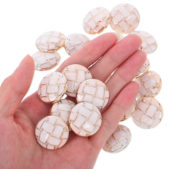 NIAIZEK 20Pcs White Round Buttons for Coats Sweaters Jackets Plastic Durable Dome Sewing Fasteners