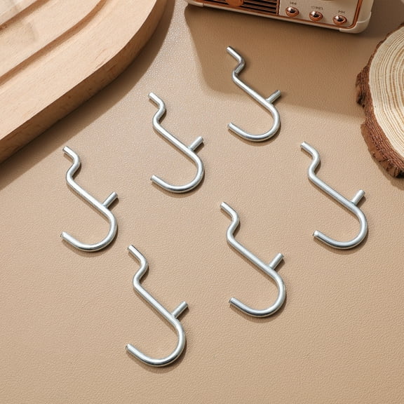 NIAIZEK 20pcs Stainless Steel Pegboard Hooks Jewelry and Keys Display Hooks(1.97X1.18X0.16in)