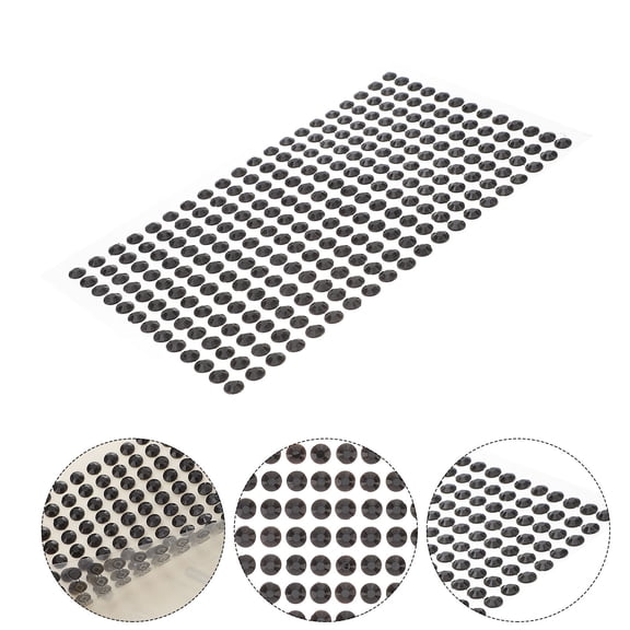 NIAIZEK 234Pcs 5Mm Black Acrylic Self-Adhesive Rhinestone p DIY Decoration Sticker
