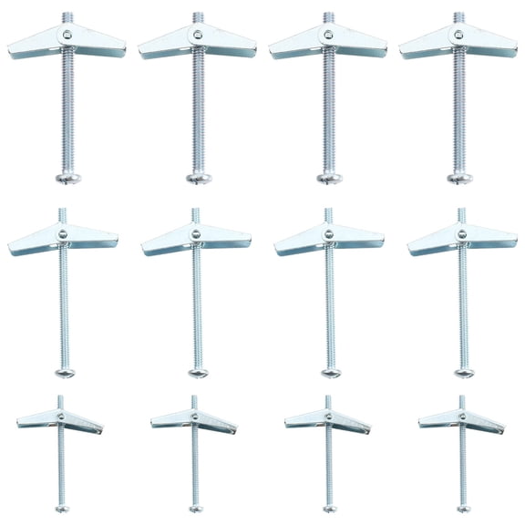 NIAIZEK Carbon Steel Toggle Bolts Set, Round , 24 Pieces, 3.1 x 0.2 x 0.2 Inches, Heavy Duty Wall Anchors