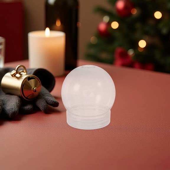 NIAIZEK 24 Pack Small Empty Plastic Snow Globes for Craft Making, Decorations, Christmas and Holiday Fun