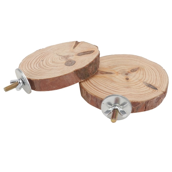 NIAIZEK Bird Perches 2PCS Pine Wood Natural Color Platform for Pet Birds Cage Accessories