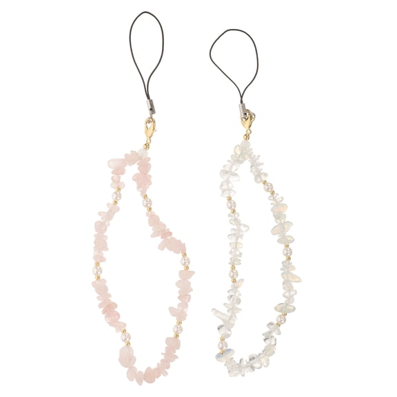 NIAIZEK 2Pcs Bohemian Style Beaded Phone Strap Charm Acrylic Phone Lanyard for Keys and Phones
