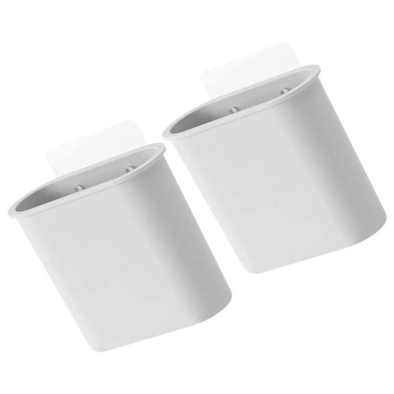 NIAIZEK 2-Pack Grey Plastic Wall Storage Boxes for Bathroom with Multiple Drainage Holes, Organizer Holder