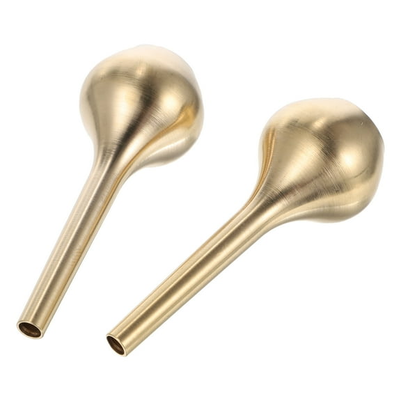NIAIZEK 2Pcs Delicate Small Vase Golden Copper Thin Neck Bulbous Body for Event Planners