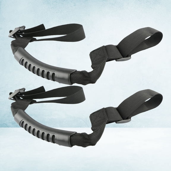 NIAIZEK 2Pcs Durable Car Interior Grab Handles Roll Handle for Harsh Road Conditions Black