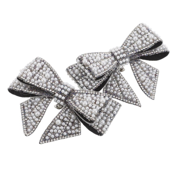 NIAIZEK 2Pcs Durable Crystal Bow Shoe Clips for Decorating High Heels and Ballet Flats