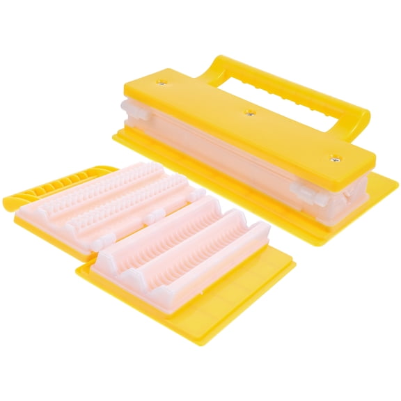 NIAIZEK 2Pcs Portable Yellow Kebabs Maker Machine Barbecue Skewers Tool for Camping