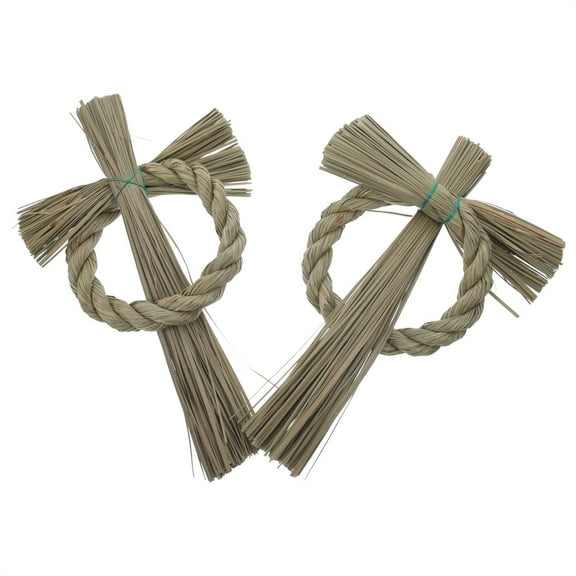 NIAIZEK Sturdy Japanese Straw Wreath Base for Christmas and Wall Hanging, 2Pcs