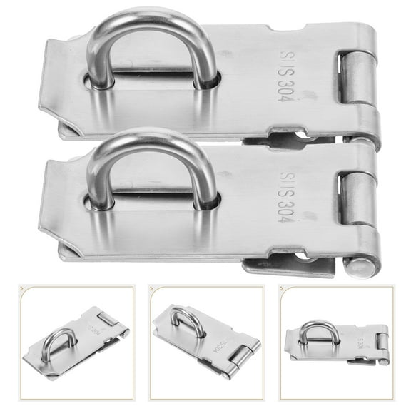 NIAIZEK 2Pcs Stainless Steel Lock Hasp Latch for Doors with Padlock Security