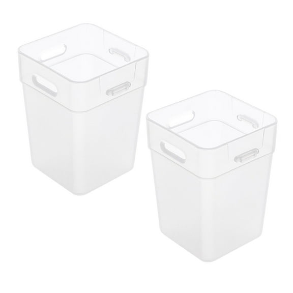 NIAIZEK 2Pcs Transparent Household Fridge Bins for Organized Storage of Fruits Vegetables and Snacks