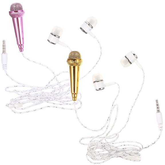 NIAIZEK 2Pcs Small Phone Microphone for Recording Podcasting and Live Streaming