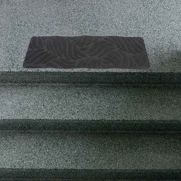 NIAIZEK 2Pcs Self Adhesive Grey Stair Treads Indoor Rug for Home Safety and Style