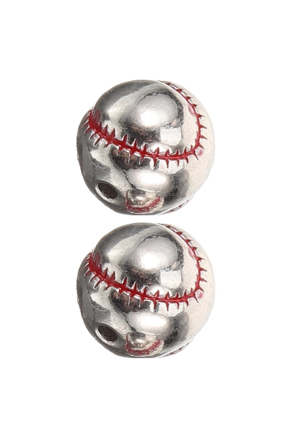 2Pcs Silver Copper Beads for DIY Jewelry Making Spacer Beads for Necklace and Bracelet Crafts