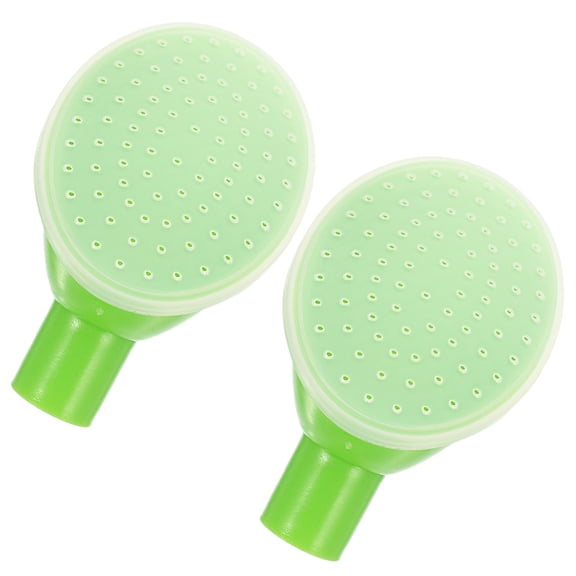 NIAIZEK 2Pcs Garden Watering Can Caps Green Plastic Nozzle Sprinkler for Bonsai Orchids and Herbs
