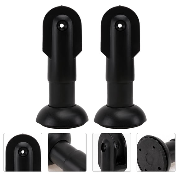 NIAIZEK Bathroom Partition Support Feet Adjustable Height Corrosion Resistant Black 2Pcs