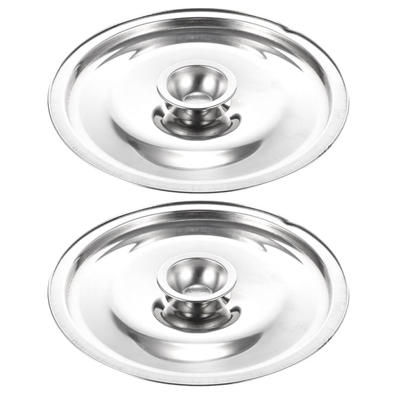 NIAIZEK 2Pcs Stainless Steel Oil Pot Covers Universal Metal Lids for Kitchen Seasoning Pot Cooker