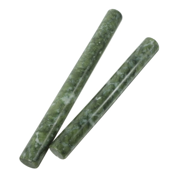 NIAIZEK 2Pcs Green French Rolling Pin with Nonstick Surface Natural Stone for Baking Dough Pasta Cake