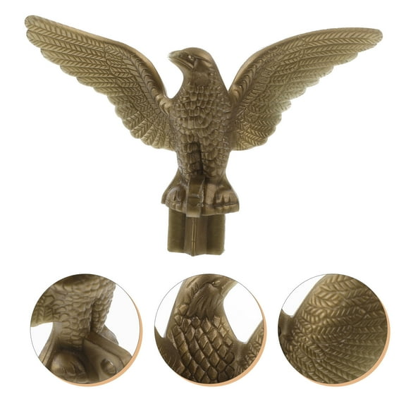 NIAIZEK 2Pcs Flag Pole Eagle Head Topper Decorative Garden Flagpole Top Ornament for Outdoor Use