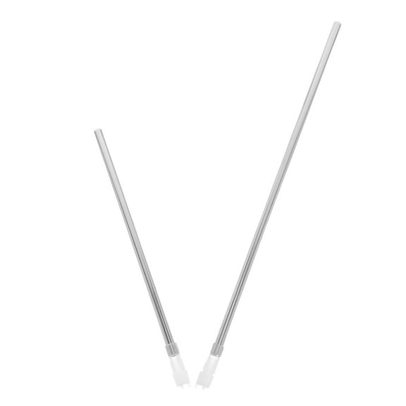 NIAIZEK Universal Drinking Straw Silver Stainless Steel 2pcs