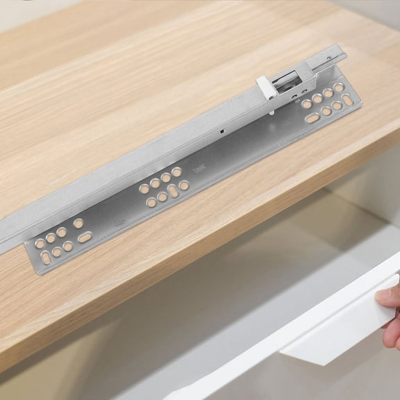 NIAIZEK 2-Pack Stainless Steel Kitchen Drawer Slides Full Extension Bottom Mount Smooth Quiet Sliding Rails