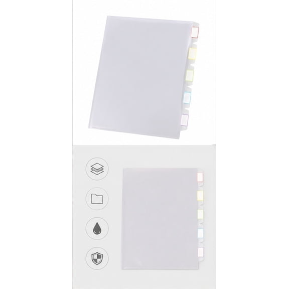 NIAIZEK 2Pcs Thickened White Plastic File Folders for Contract and Document Storage