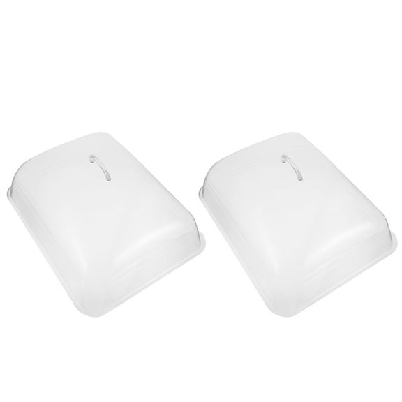 NIAIZEK 2Pcs Transparent Food Protective Covers Plastic Food Shade with Gripping Handle