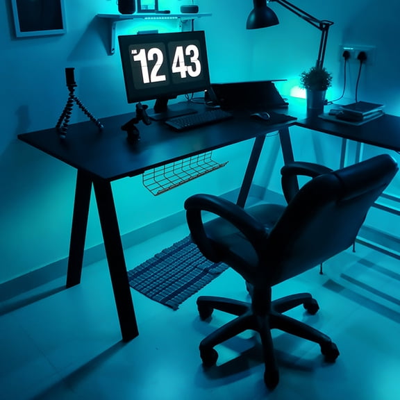 NIAIZEK 2Pcs Cable Management Tray Under Desk Wire Holder with Ventilated Steel Design