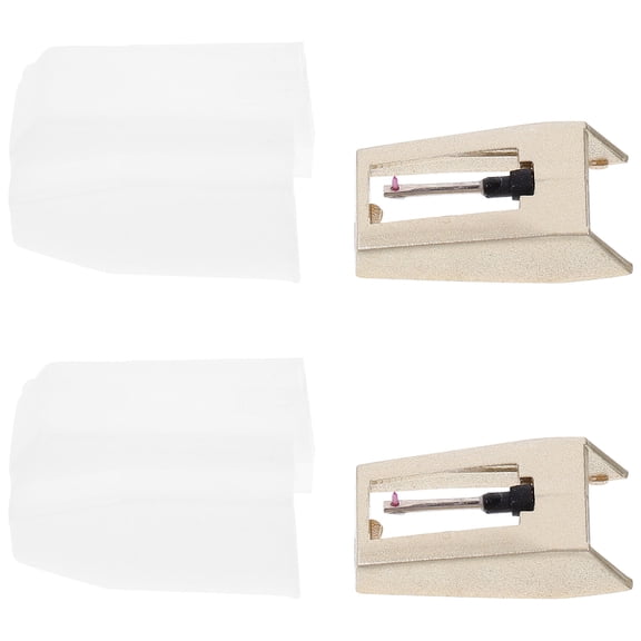 NIAIZEK 2Pcs Golden Replacement Needle for Record Players Compatible with Multiple Brands