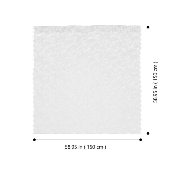 NIAIZEK 2Pcs White Lace Curtains Sheer Window Panels for Living Room Privacy and Elegance