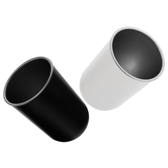NIAIZEK 2pcs Toothbrush Cups White Stainless Steel Simple Design Storing Toothbrushes Travel