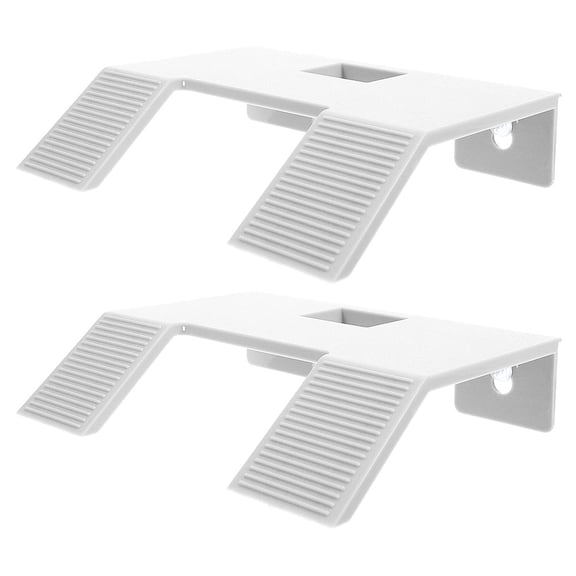 NIAIZEK 2pcs Gecko Basking Platform Floating Turtle Terrace ABS White for Aquatic Turtles in Aquarium
