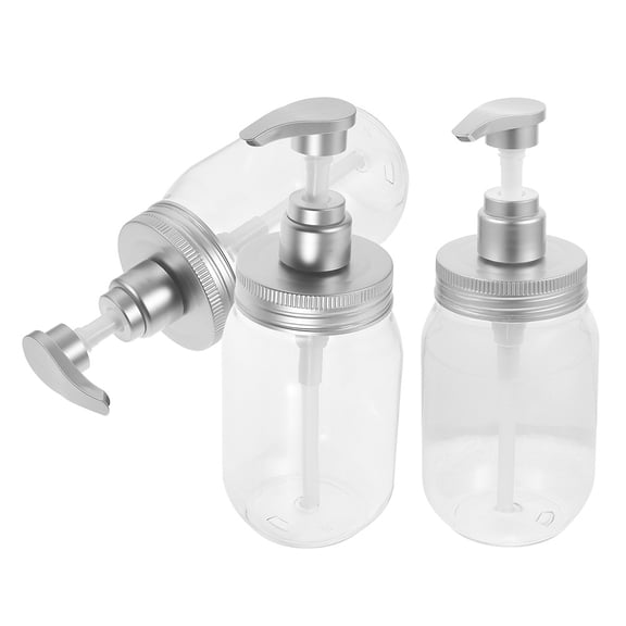 NIAIZEK 3Pcs Empty Lotion Dispenser Bottles Transparent Plastic for Travel and Bathroom Storage