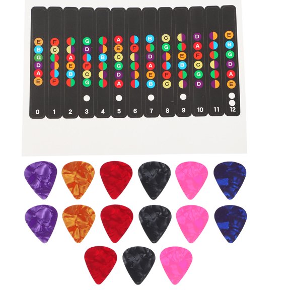 NIAIZEK Guitar Fretboard Note Stickers for Beginners, PVC Material, 3 Sets, Easy to Use and