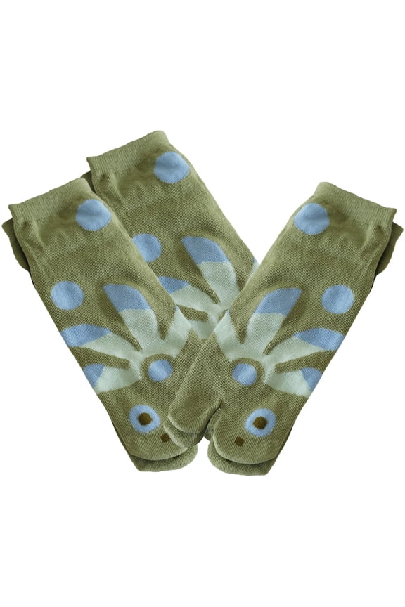 3Pairs Breathable Cotton Split Toe Socks Elastic Japanese Style for Sports and Everyday