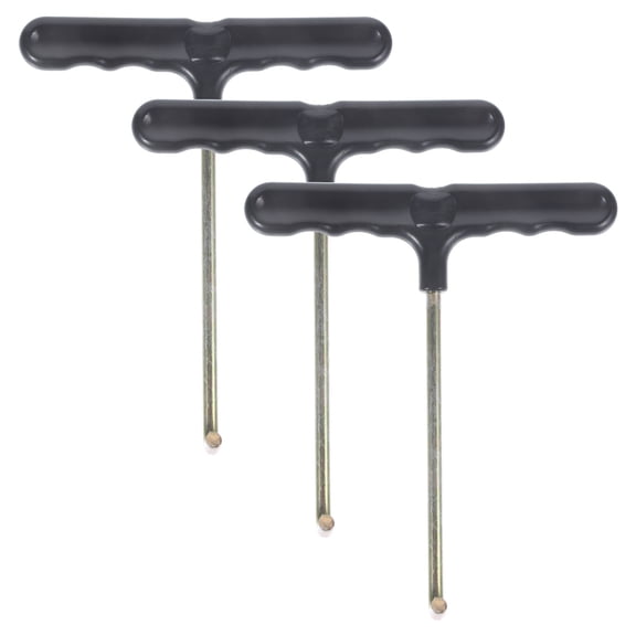 NIAIZEK 3-Pack Black Metal Trampoline Spring Puller Hooks with Handle for Easy Outdoor Trampoline Installation and Replacement