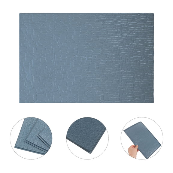 NIAIZEK 3Pcs Blue Plastic Roof Piece Model Building Supplies for Simulation Roof Tiles Crafts