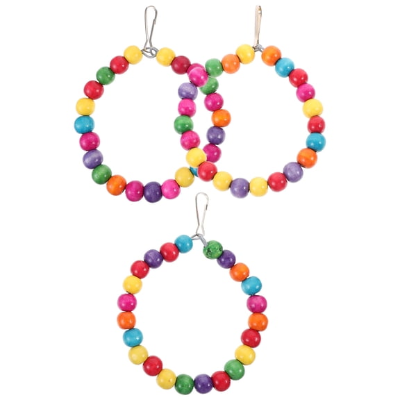 NIAIZEK Bite-Resistant Bird Swing Decorative Parrot Accessory Multi-Color 3Pcs