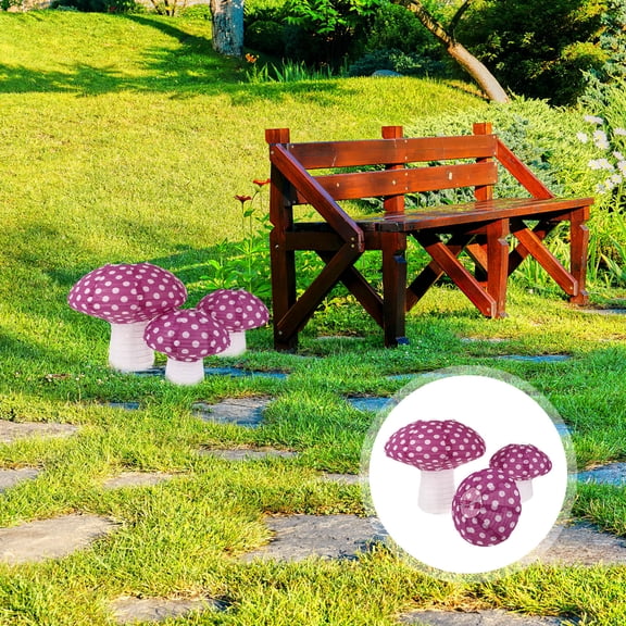 NIAIZEK 3Pcs Centerpieces Mushroom Themed Party Decorations Paper Purple