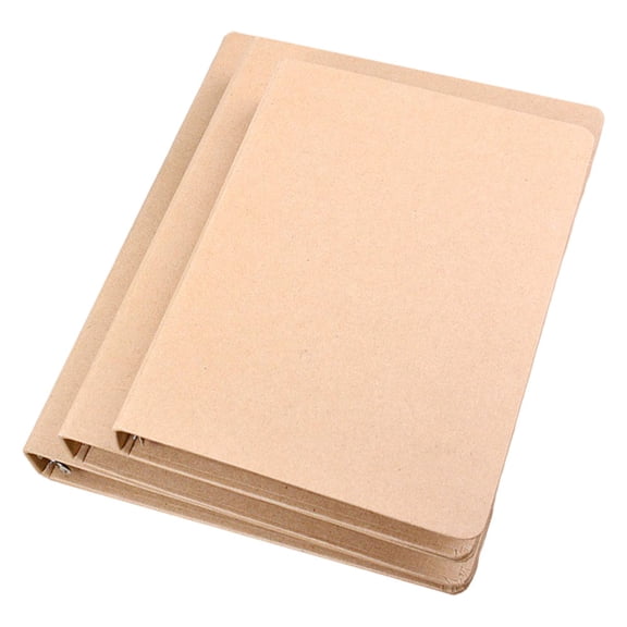 NIAIZEK 3Pcs Professional Binder Organizer Kraft Paper Khaki Students School 11*8.5*1.4in