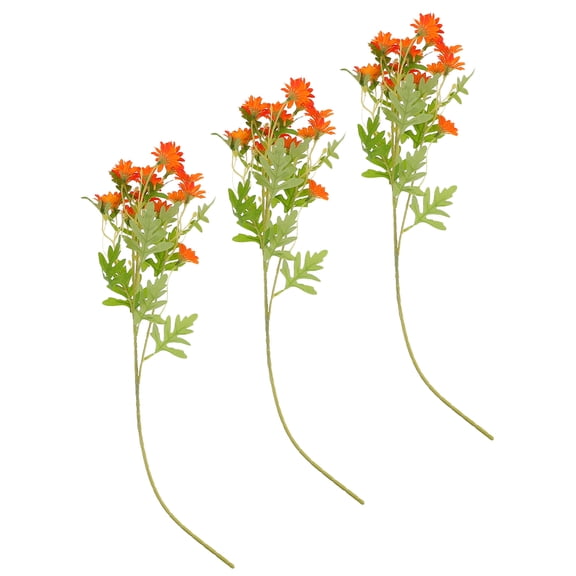 NIAIZEK 3-Pack Realistic Silk Chamomile Flower Stems Artificial Floral Arrangement for Home Decor and Event Props