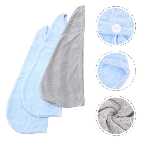 NIAIZEK 3pcs Super Absorbent Hair Drying Towels for Women, Soft and Quick-Dry Microfiber Towels for Home Use