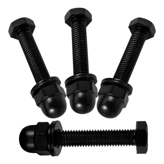 NIAIZEK Fully Threaded Bolts Black High Carbon Steel Barn Screws 4 Sets Heavy Duty Hardware