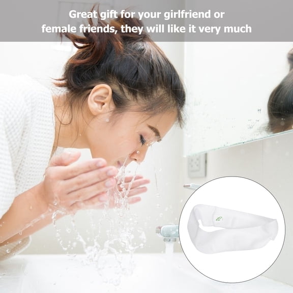 NIAIZEK 48Pcs Skin Care Hair Bands Disposable Elastic Nonwoven Fabric Spa Headbands White